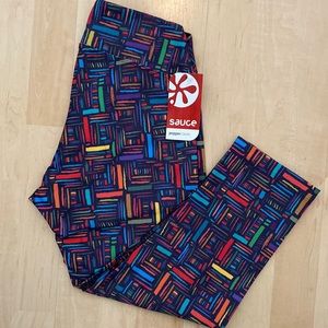 Sauce Active pepper crops leggings 21” inseam